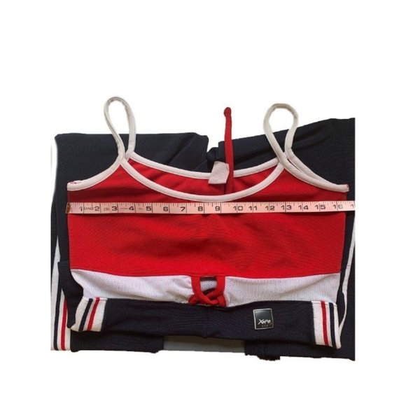 XERS Vintage 1980's Jumpsuit Tank Style Colorblock Americana Women's Size Large - Picture 7 of 14